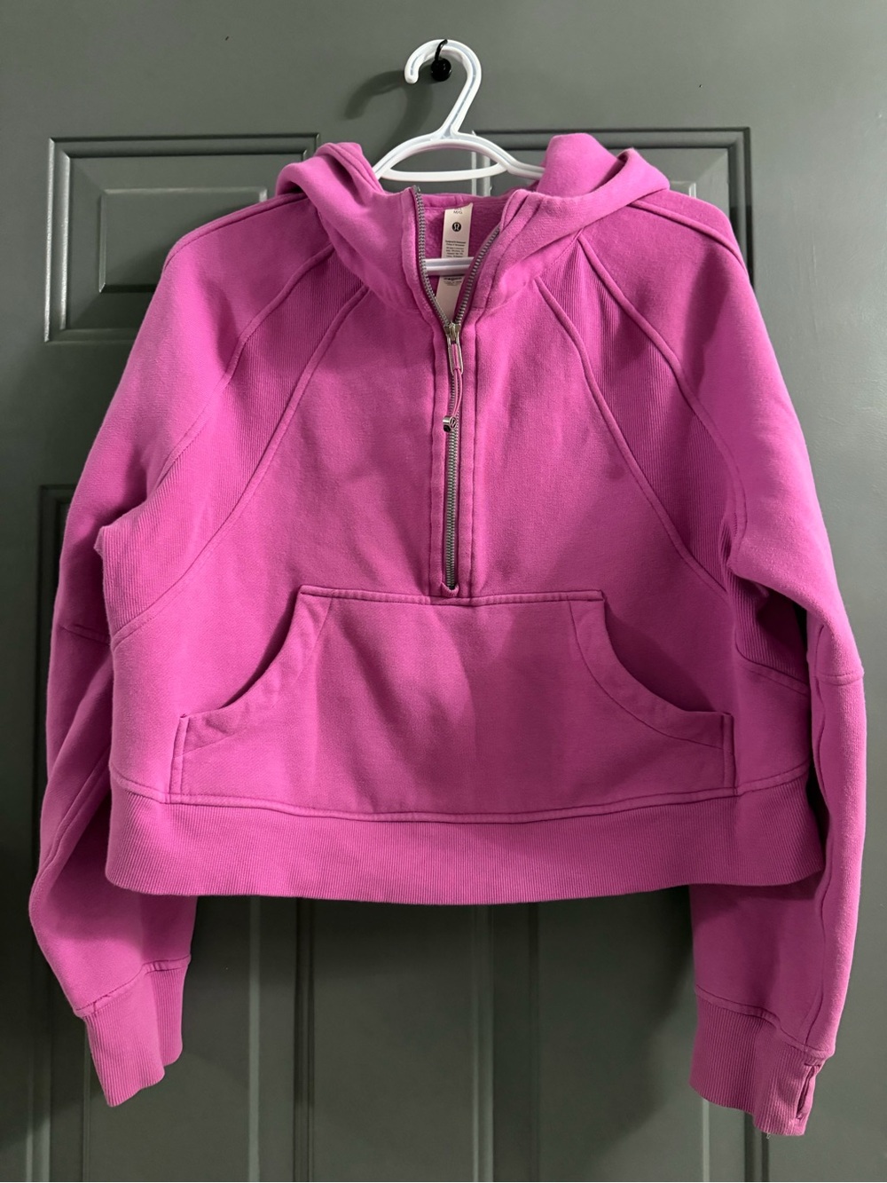 lululemon athletica Women's Magenta Half-Zip Hooded Sweatshirt